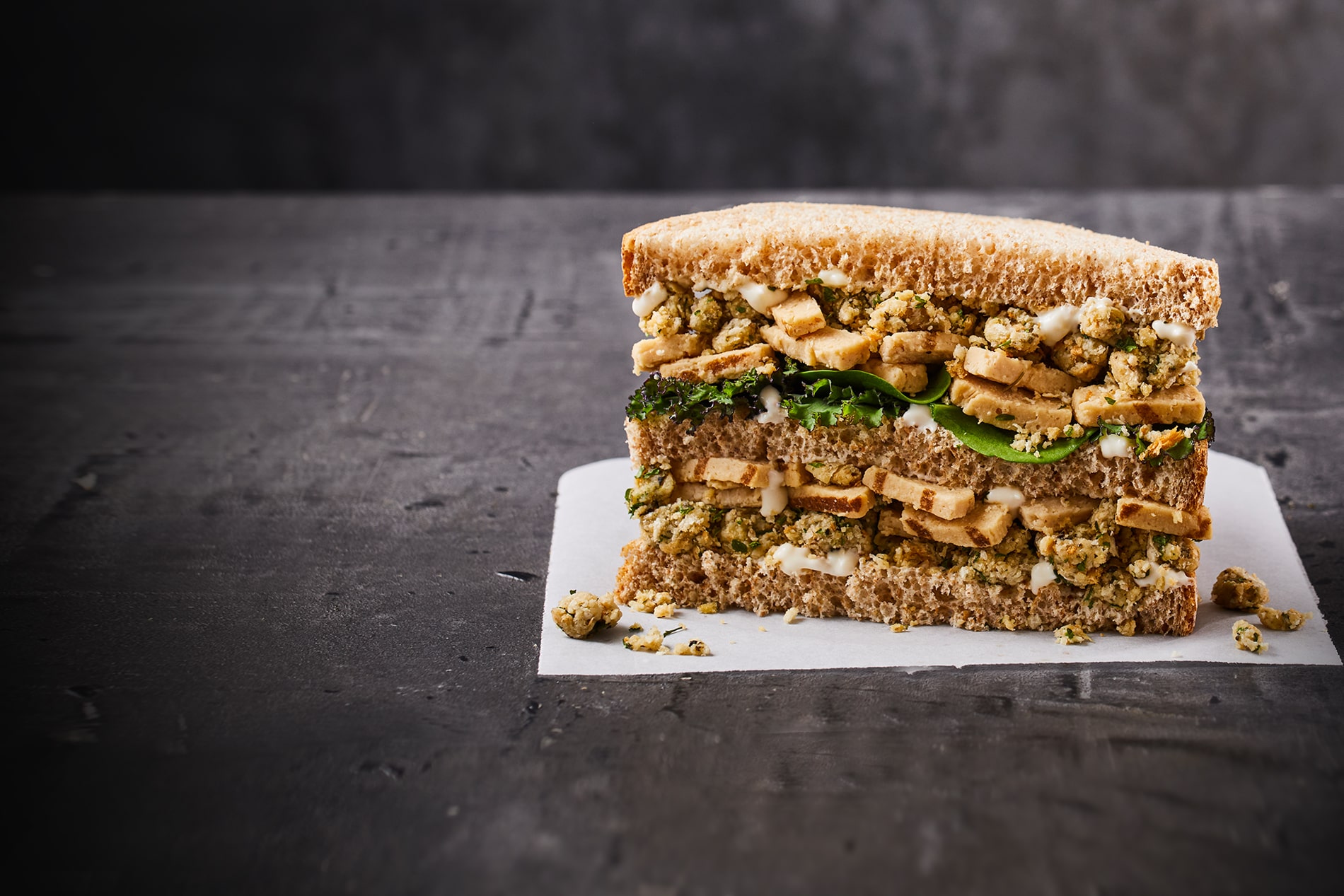 Discover: Chik’n & Stuffing Sandwich